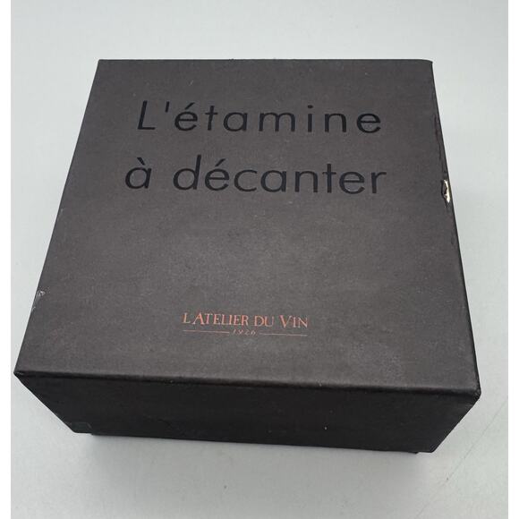 L'Atelier Du Vin Silver Plate French Wine Funnel Filter L'etamine a Decanter Box - Picture 10 of 12